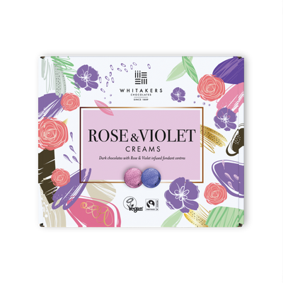 Dark Chocolate Rose & Violet Fondant Creams (200g)