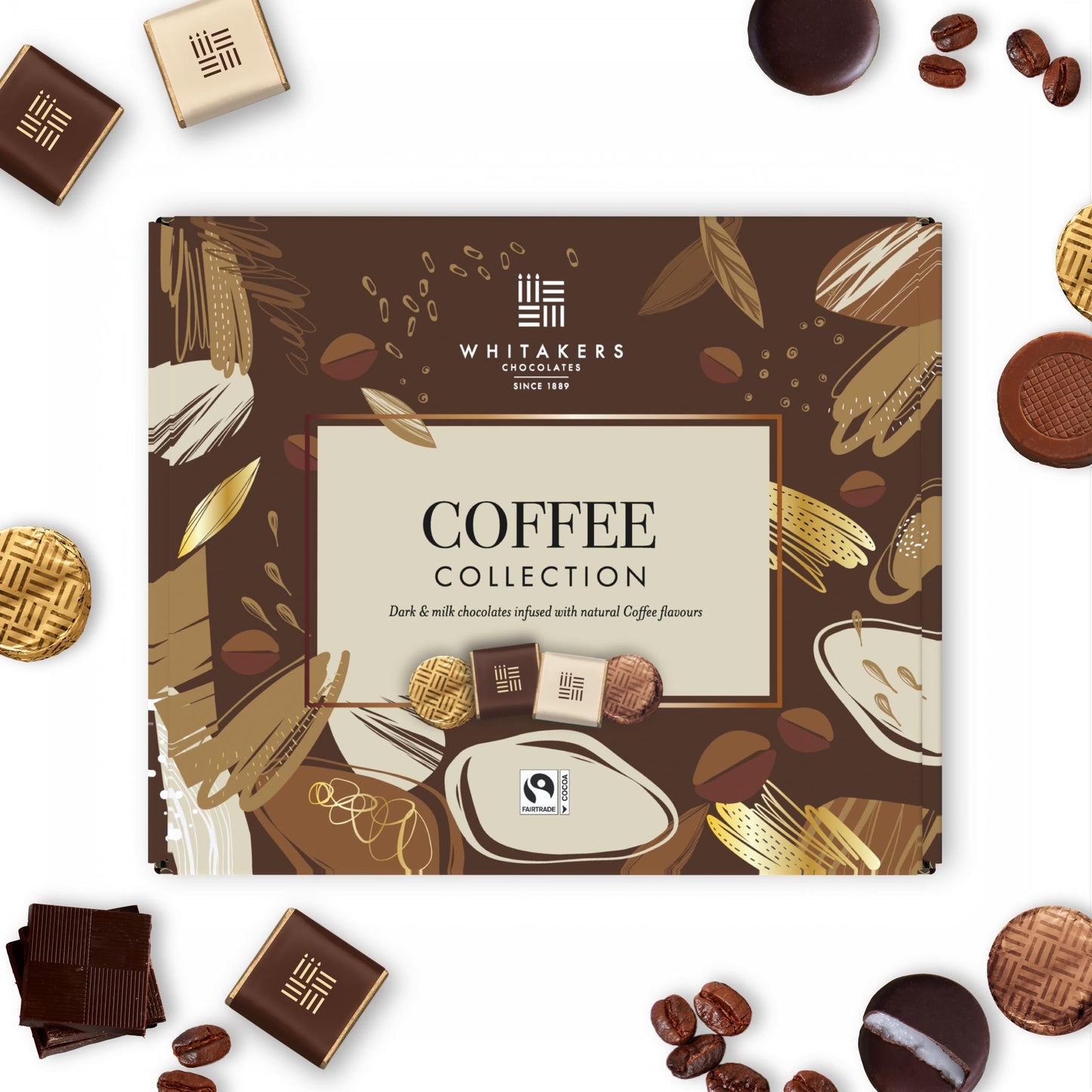 milk and dark chocolate coffee collection box