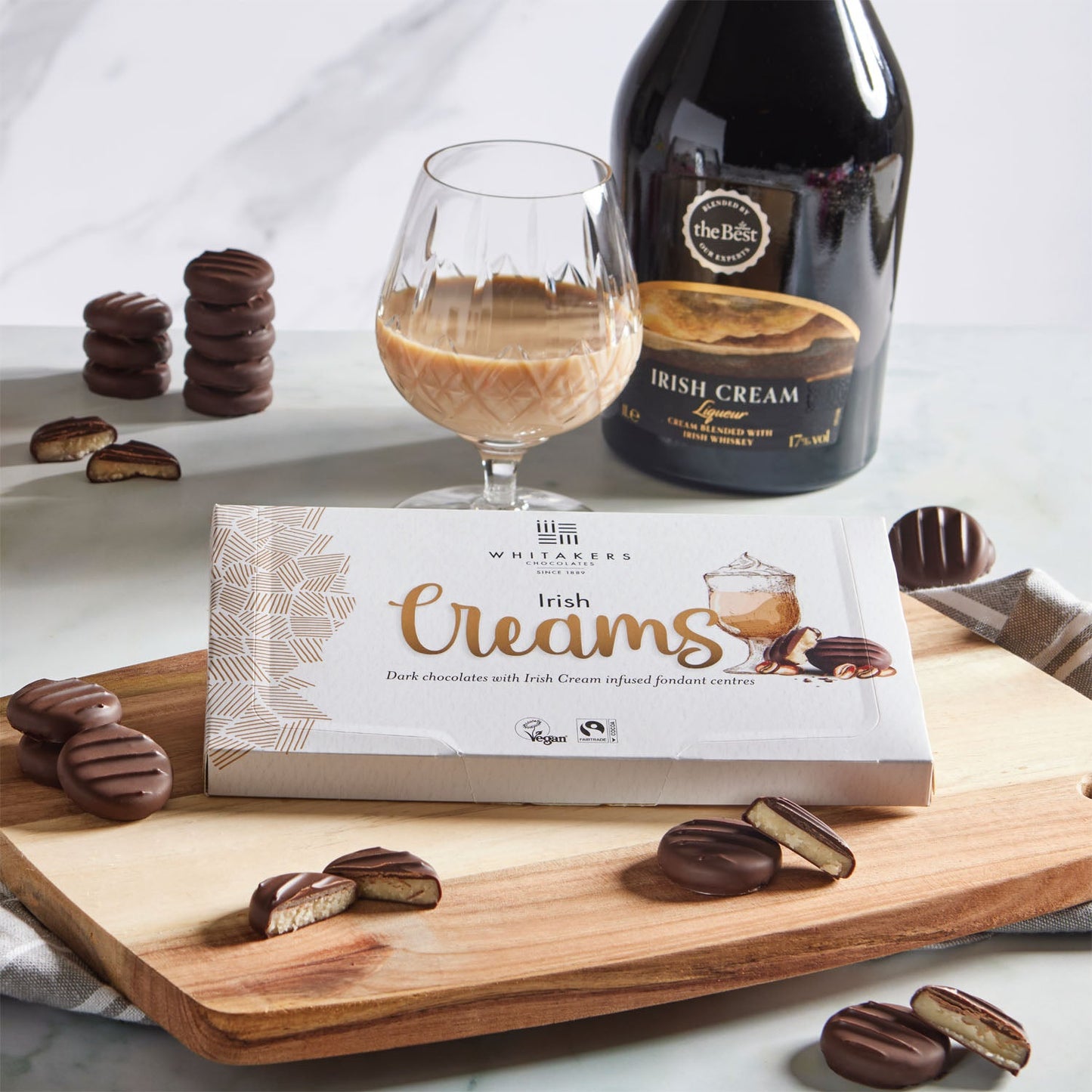 dark chocolate Irish cream 150g box