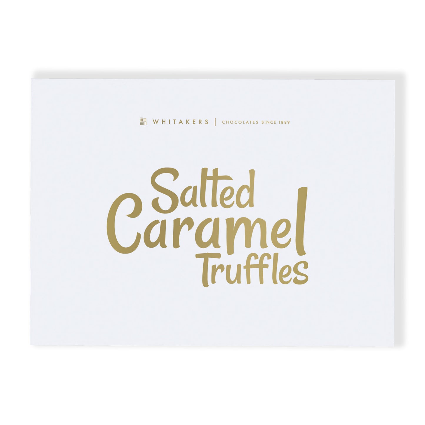 Luxury milk Salted Caramel Chocolate Truffle Gift Box, containing eight exquisitely hand-finished truffles