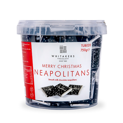Milk chocolate 'Merry Christmas' Neapolitans (750g)