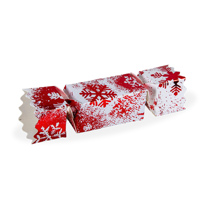 Red and White Chocolate Snowflake Mini Christmas Cracker (33g)