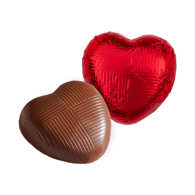 Milk Chocolate Red Foiled Hearts (1kg boxes)