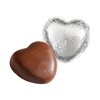 Milk Chocolate Silver Foiled Hearts (1kg boxes)