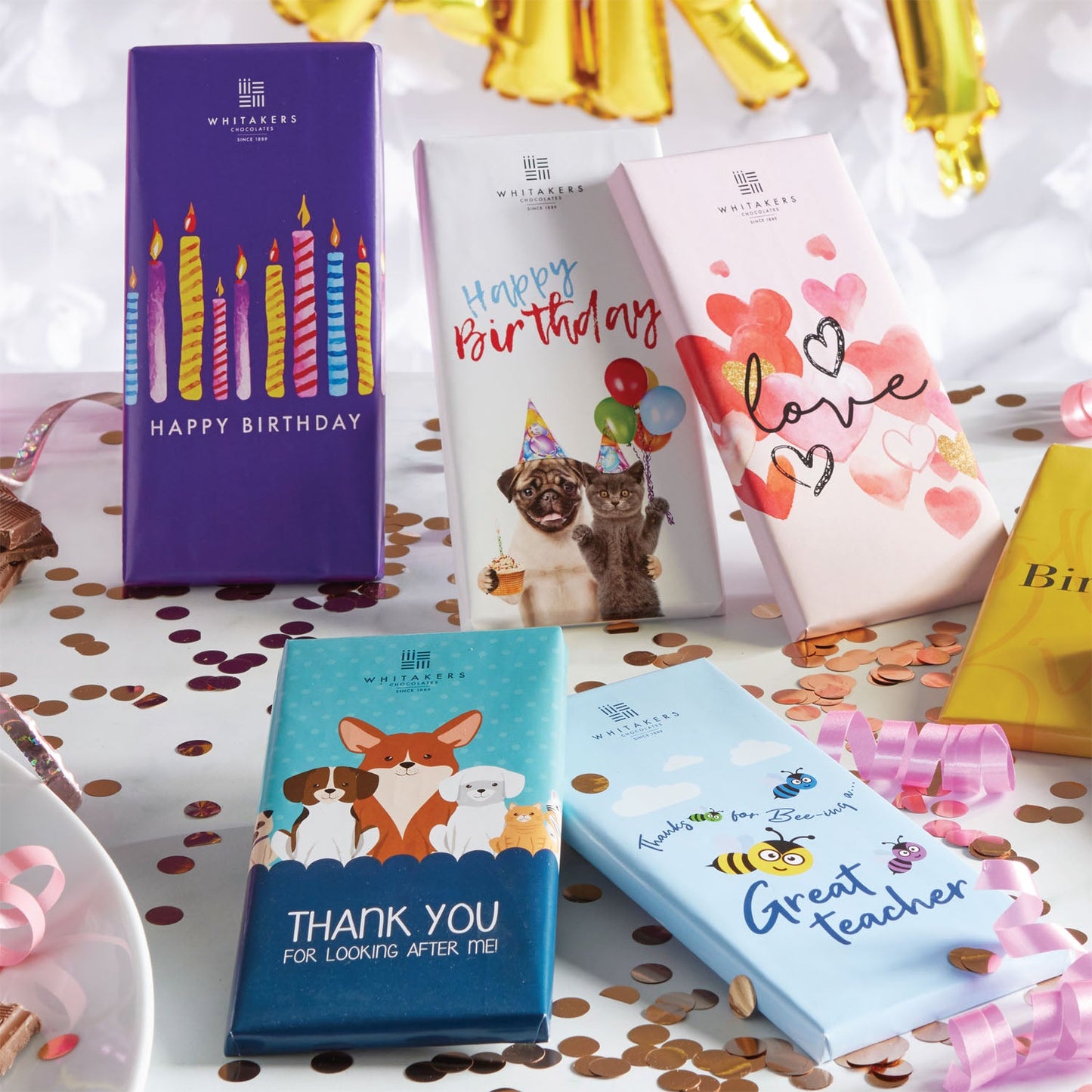 90g milk chocolate happy birthday (candles) bar