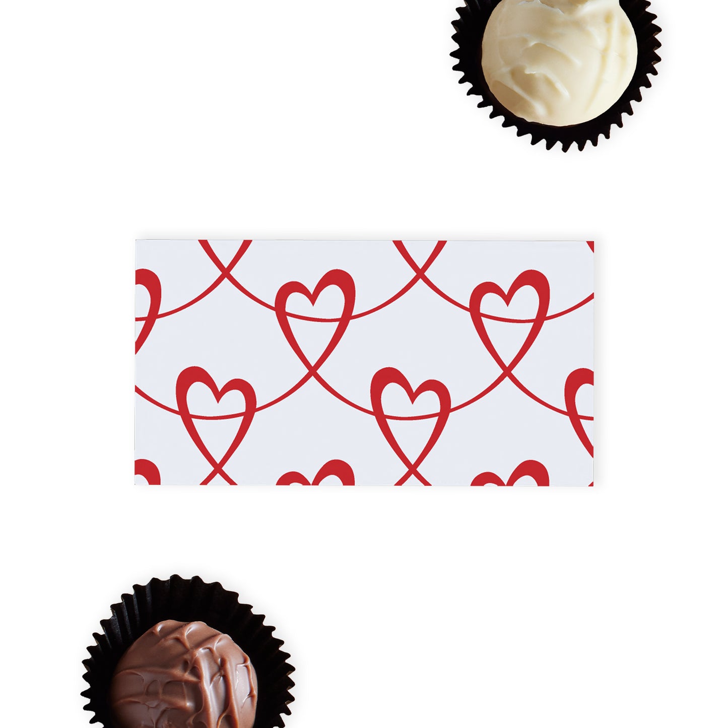 Love Hearts Chocolate Truffle Gift Box (red hearts) 25g