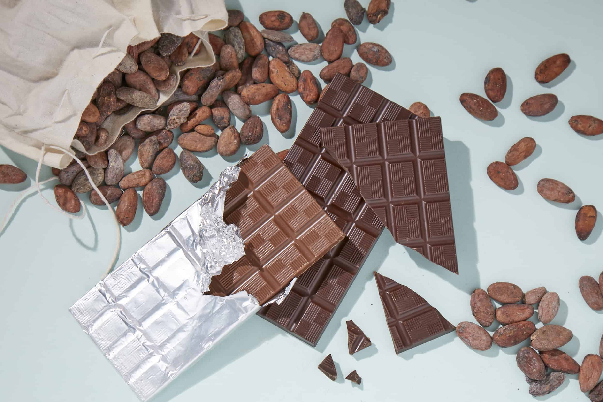 milk and dark chocolate bars