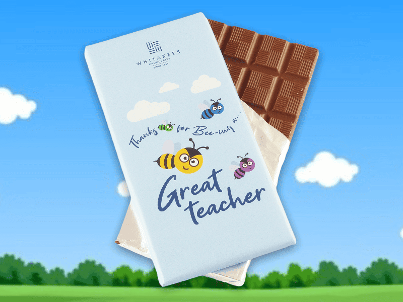 Thank you for being a great teacher milk chocolate gift bar