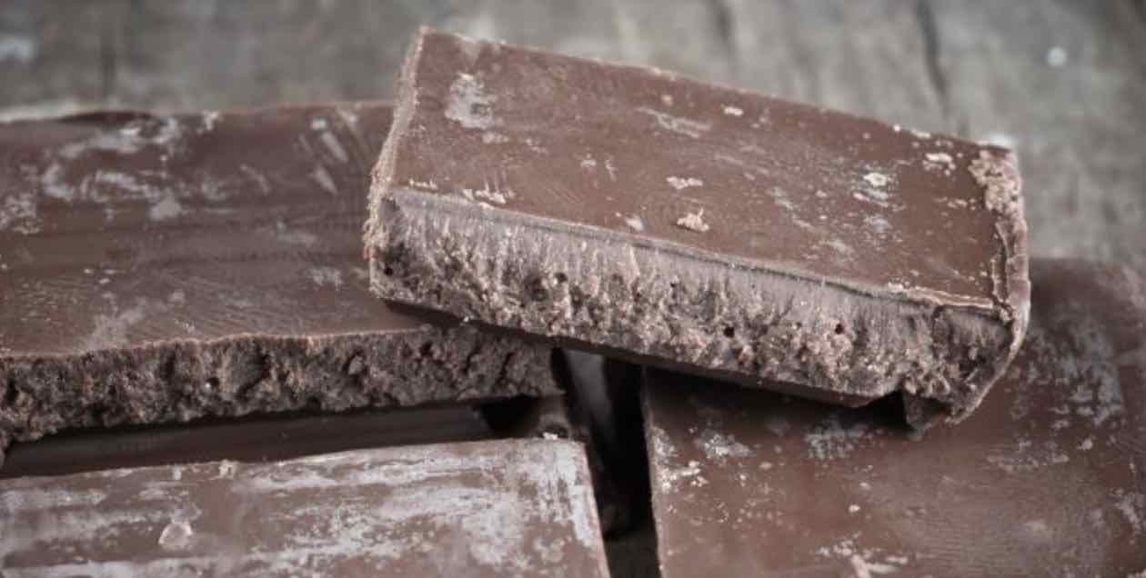 Example of bloomed chocolate
