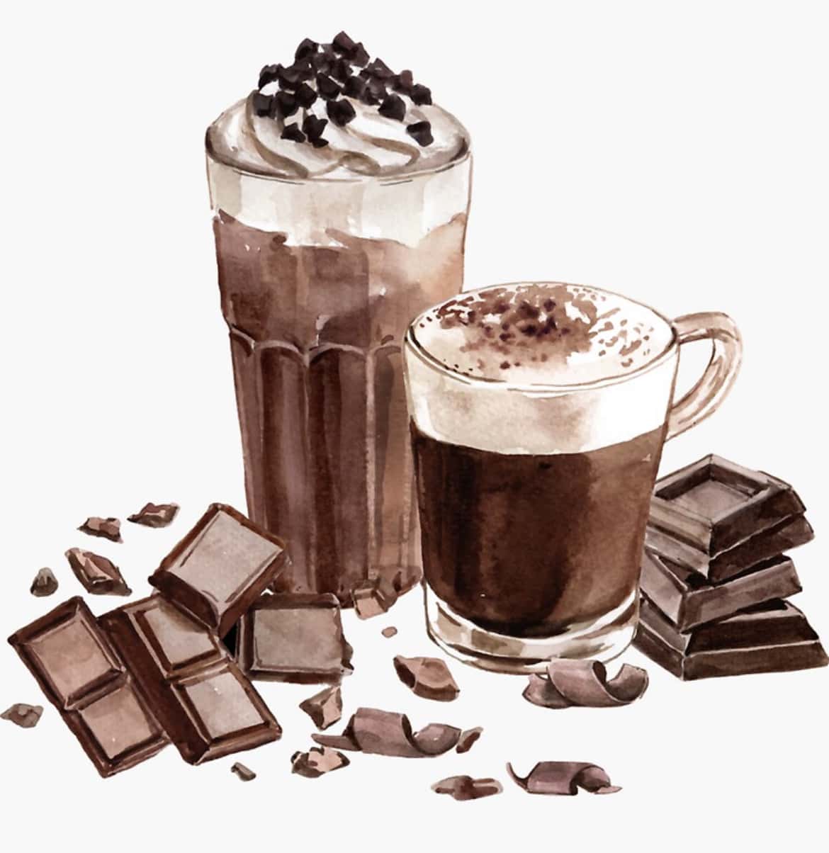coffee cups and chocolate by Whitakers Chocolates