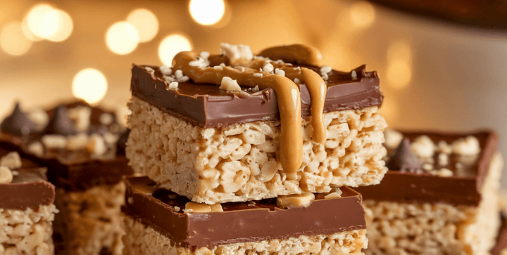 Milk Chocolate Peanut Butter Krispie Treats