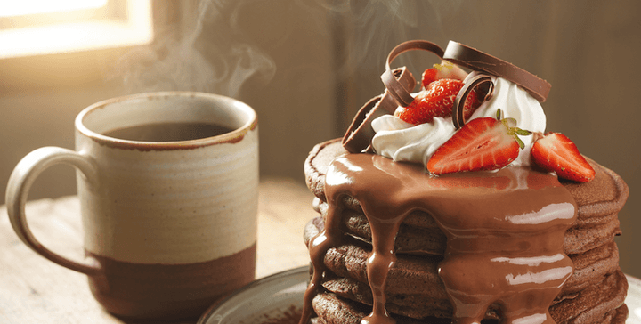 Fluffy Chocolate Pancakes Recipe UK with Whitakers Chocolates