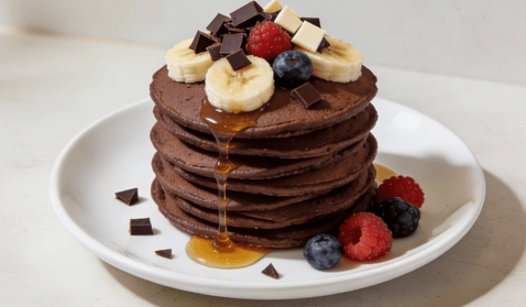 Chocolate Flourless Pancakes Recipe