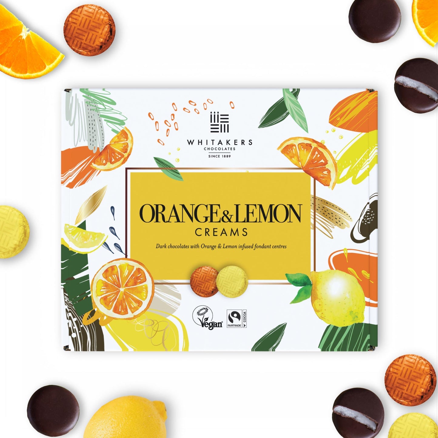 dark chocolate orange & lemon cream collection box