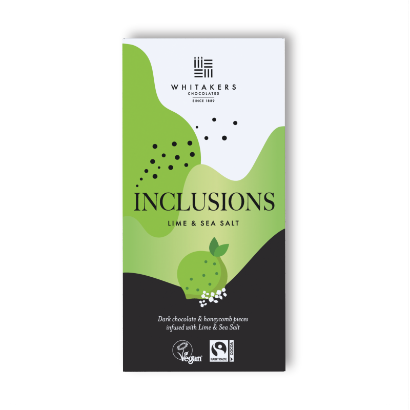 a rich 90g Dark Chocolate masterpiece, thoughtfully flavoured with natural lime and sea salt, with crunchy pieces of honeycomb. This indulgent treat is wrapped in attractive paper packaging, reflecting the premium and innovative nature of the chocolate within