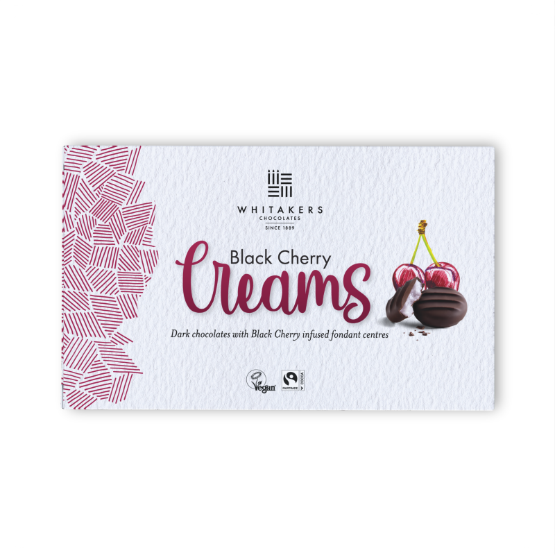 dark chocolate black cherry fondant cream 150g box