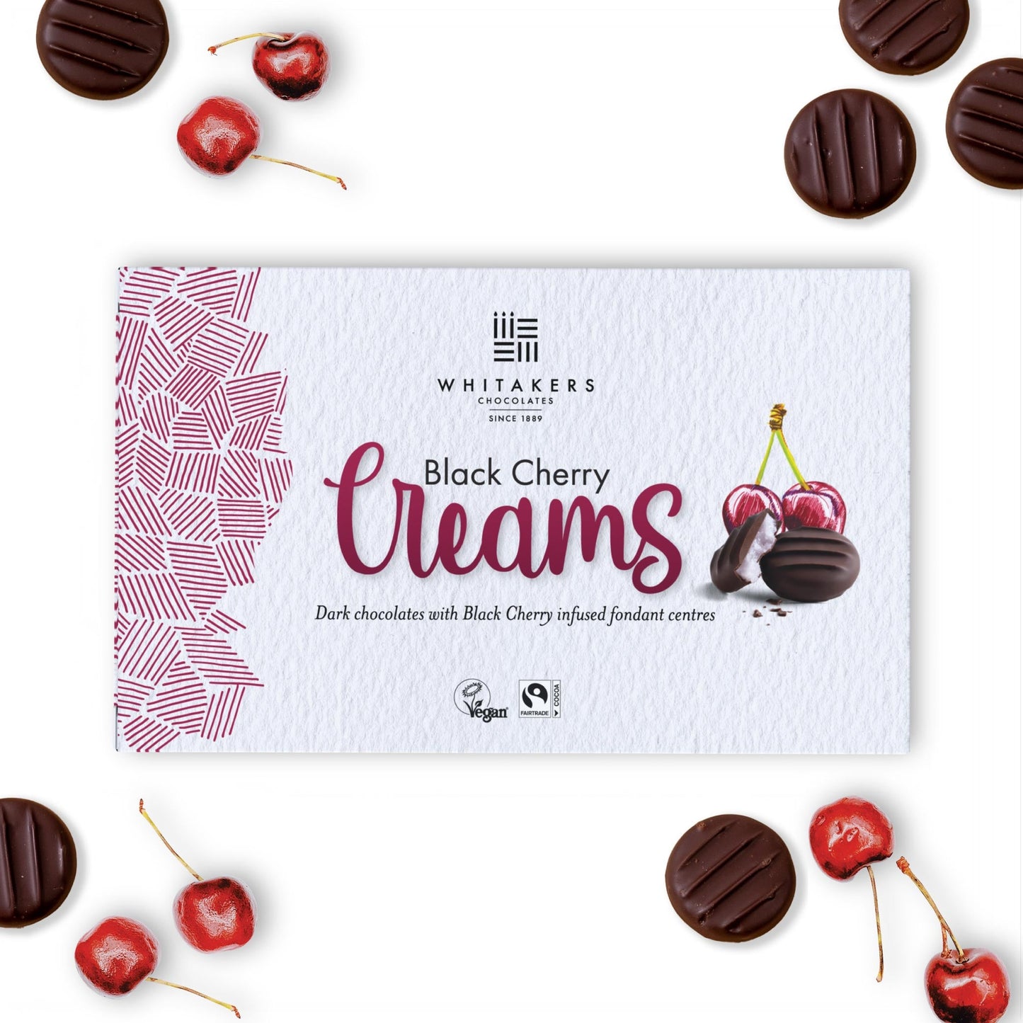 dark chocolate black cherry cream 150g box