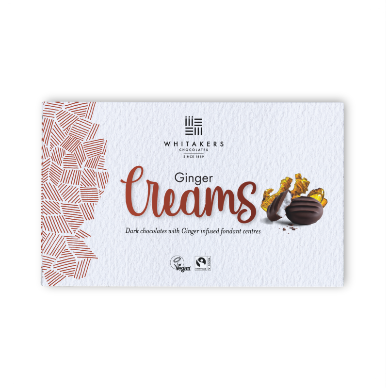 dark chocolate ginger fondant cream 150g box