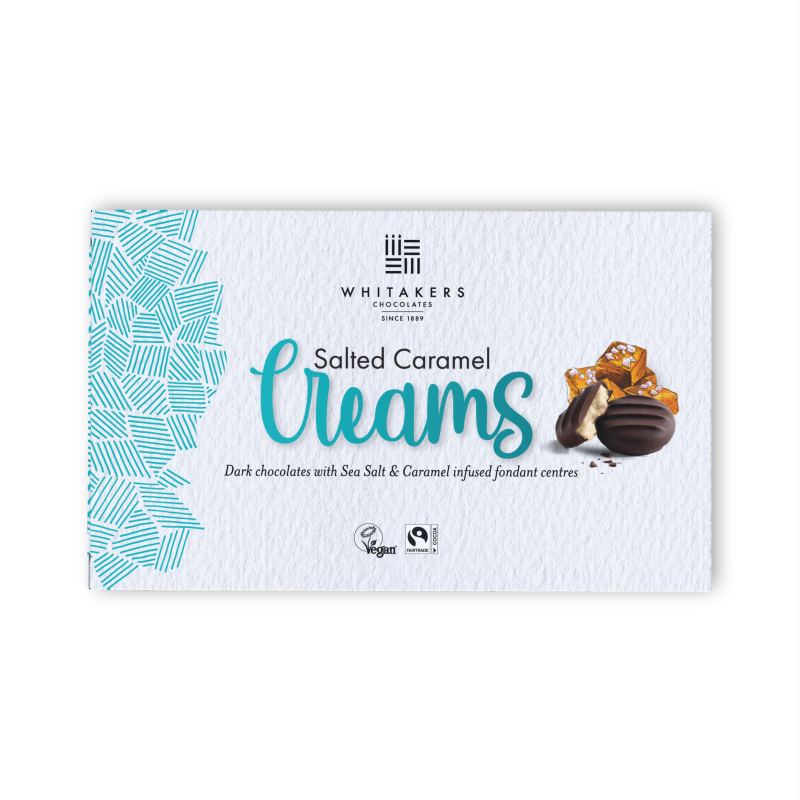 dark chocolate salted caramel fondant cream 150g box