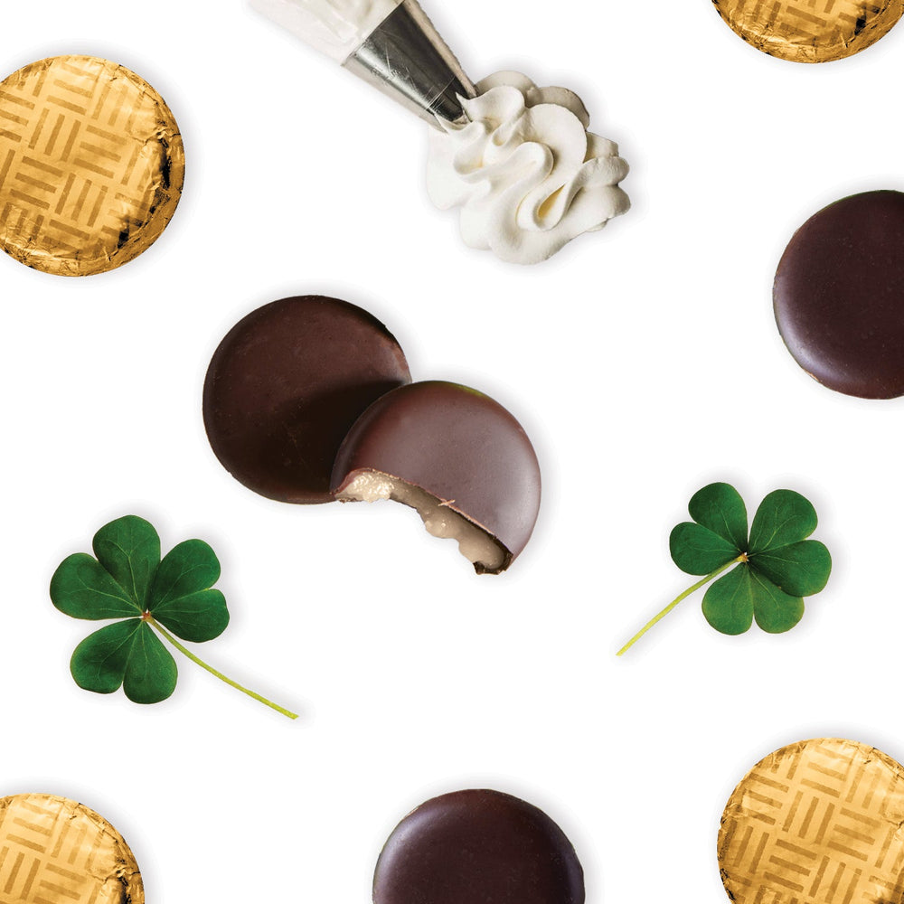 gold foiled dark chocolate irish cream bulk 1kg tubs