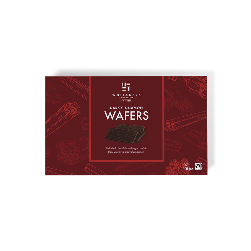 Enjoy a Warming Snap with our Cinnamon Wafers, Dark Chocolate Shards Infused with Cinnamon and Sugar Crisps for a Unique Bite (150g)