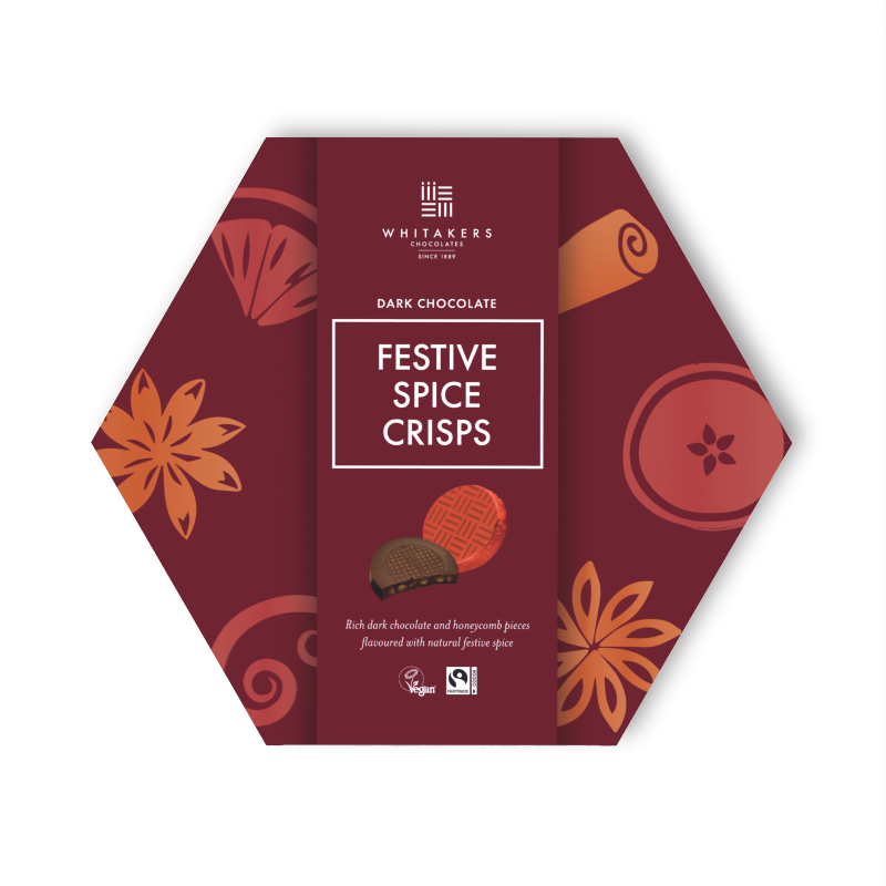 Dark Chocolate Festive Spice Honeycomb Crisps (165g)