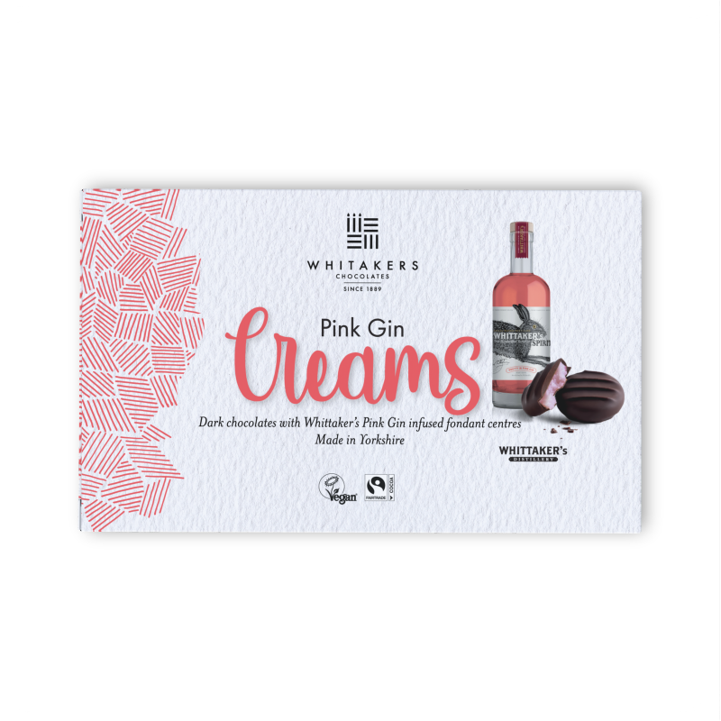 Dark Chocolate Pink Gin Fondant Creams (150g)
