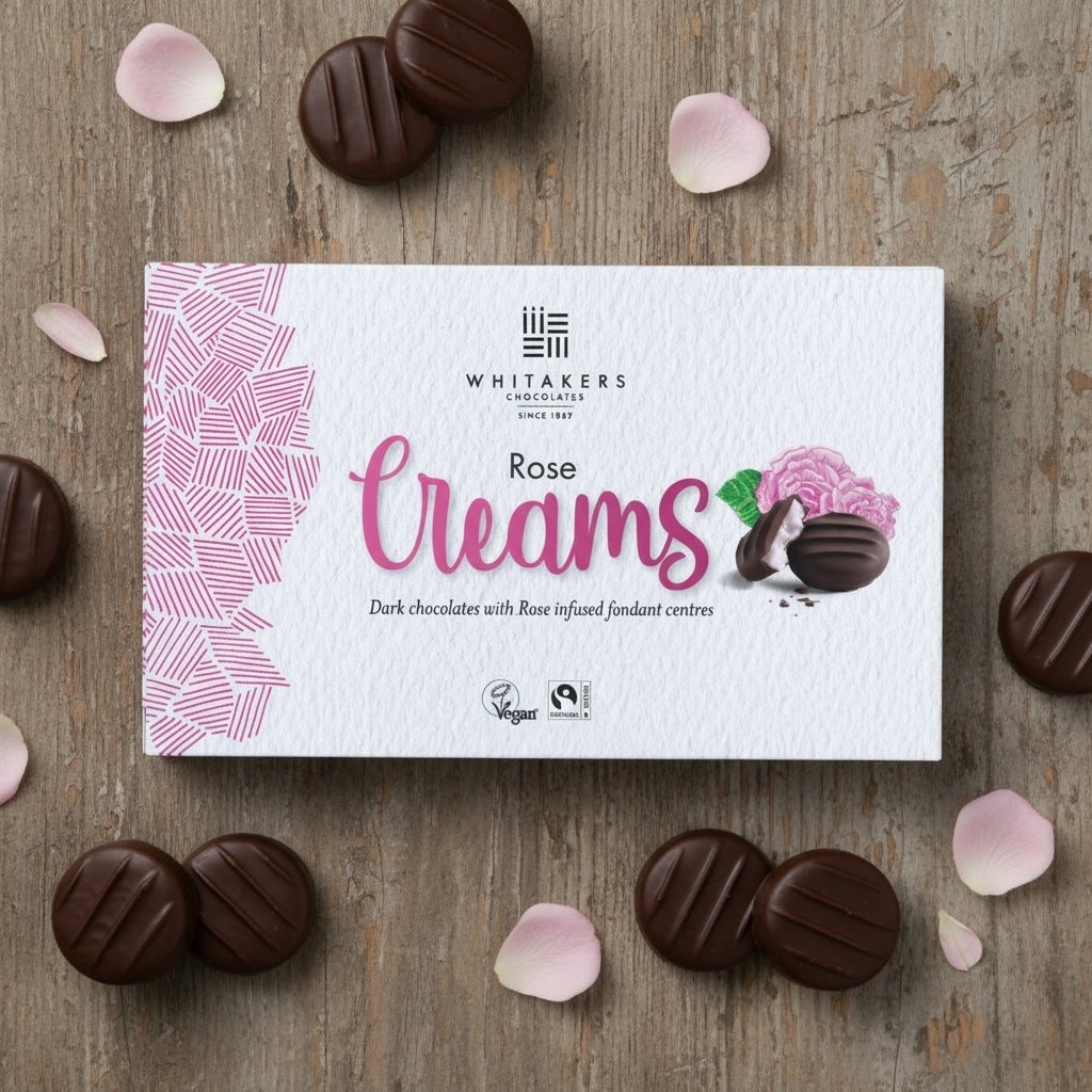 Dark Chocolate Rose Fondant Creams (150g)