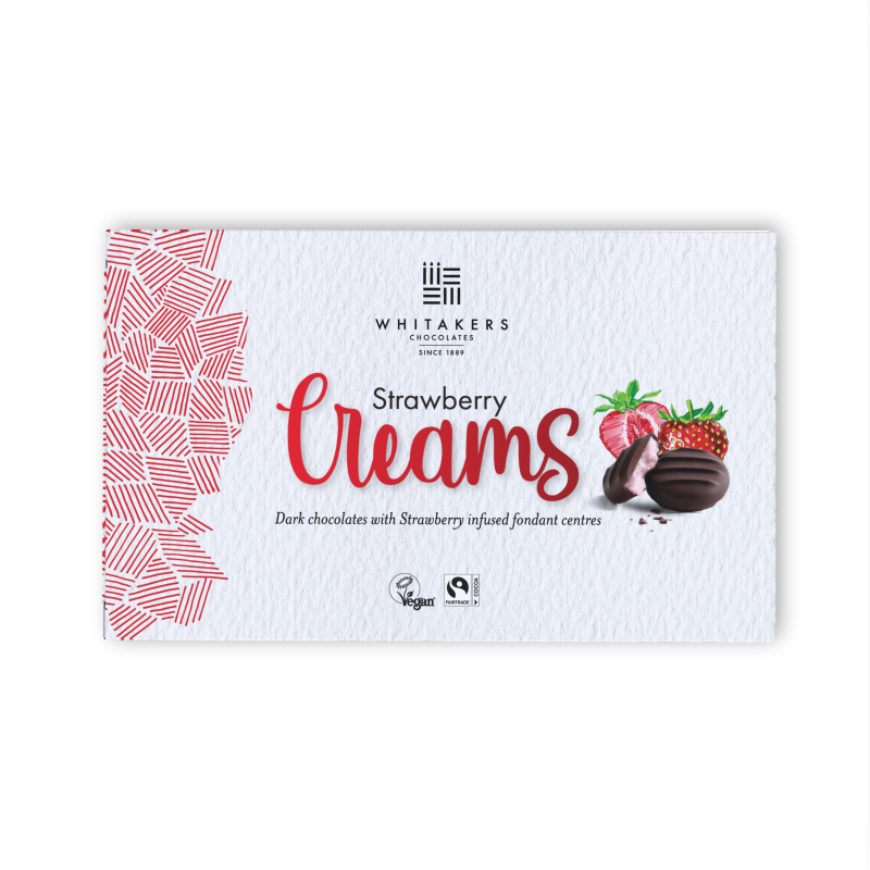 Dark Chocolate Strawberry Fondant Creams (150g)