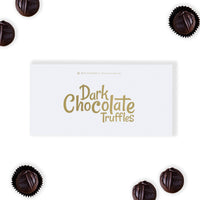 Luxury Dark Chocolate Truffle Gift Box, featuring eight, twelve or twenty-four meticulously hand-finished truffles