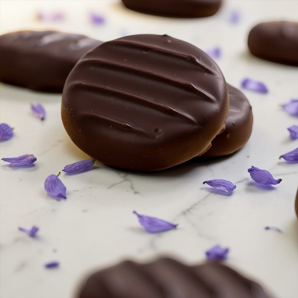 Dark Chocolate Violet Fondant Creams (150g)