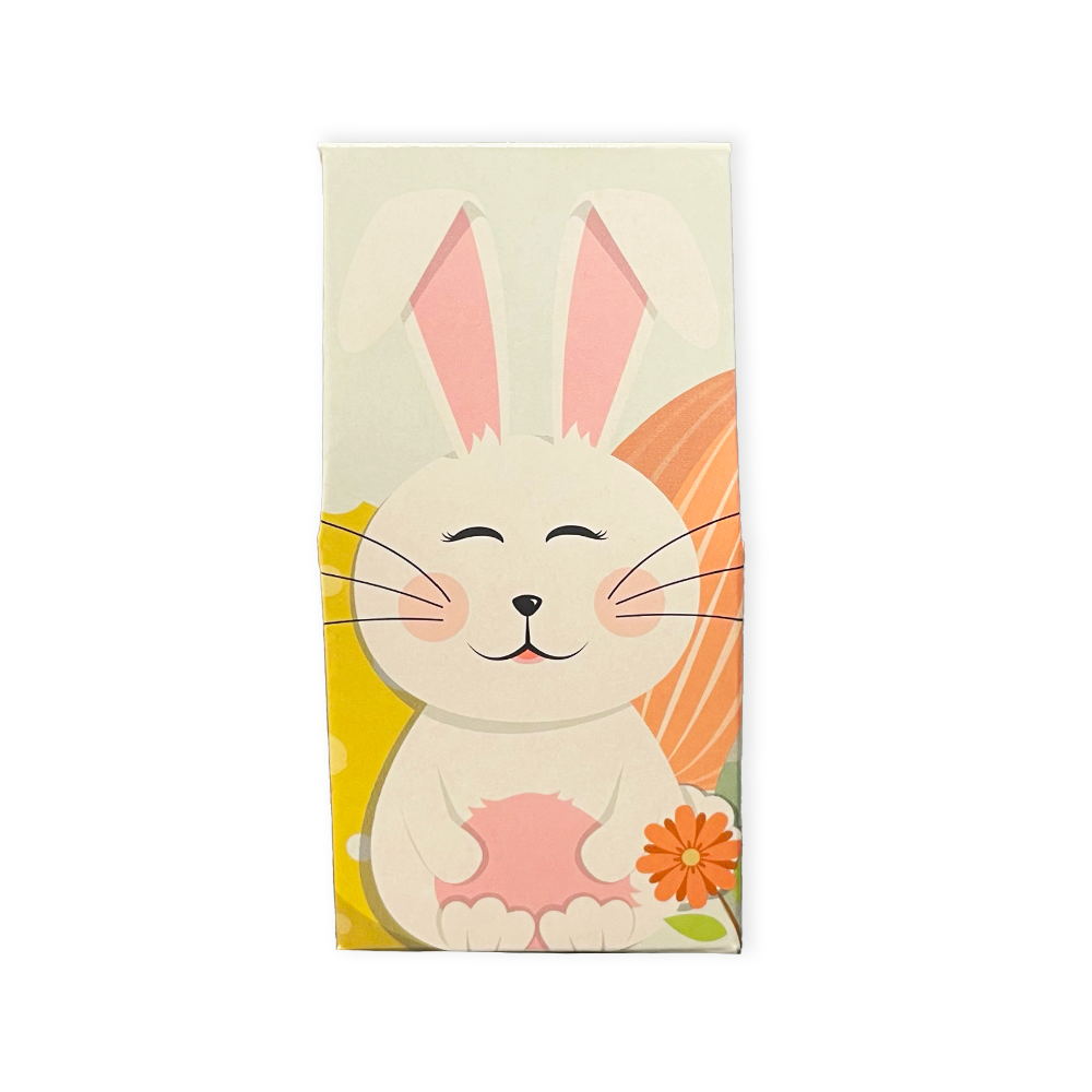 Easter-themed Milk Chocolate Neapolitans, perfectly packaged in an adorable 'Easter Bunny' design carton.  These delightful chocolates are ideal for adding a touch of whimsy to your Easter celebrations, especially during Easter egg hunts