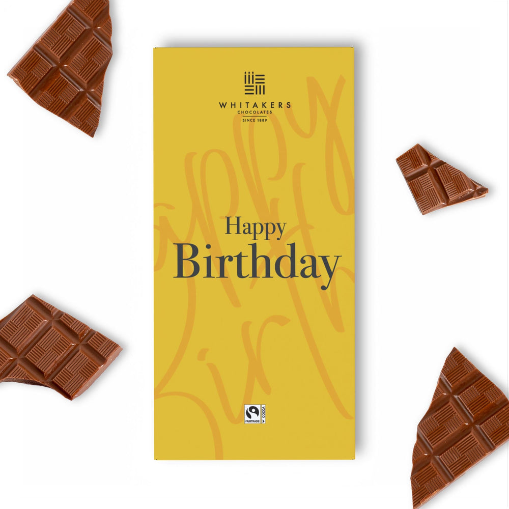 Happy Birthdays (Yellow) Milk Chocolate Bar (90g)
