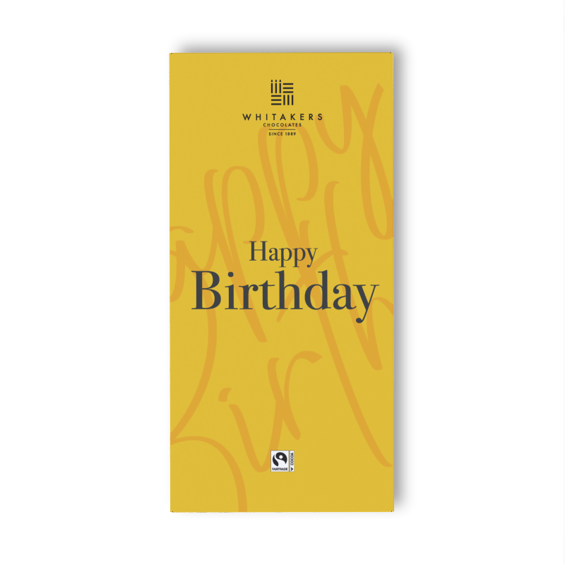 Happy Birthdays (Yellow) Milk Chocolate Bar (90g)