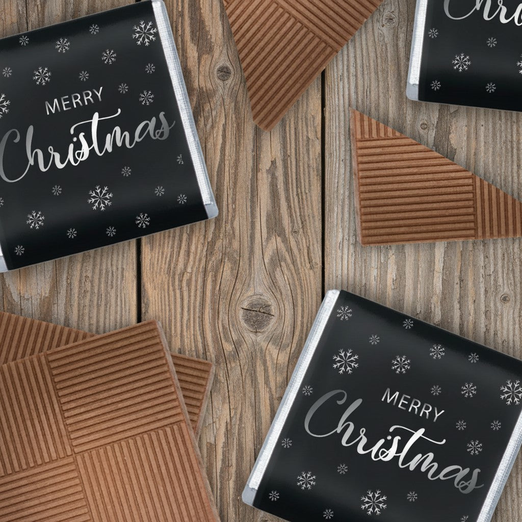Milk chocolate 'Merry Christmas' Neapolitans (750g)