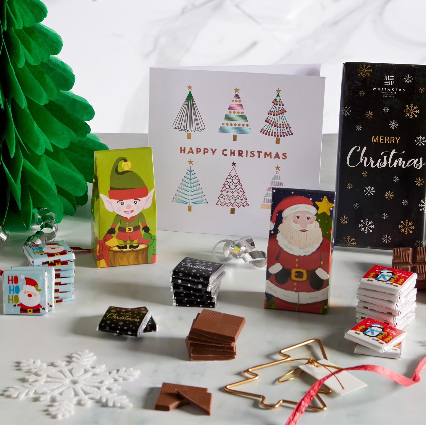 Milk chocolate 'Merry Christmas' Neapolitans (750g)