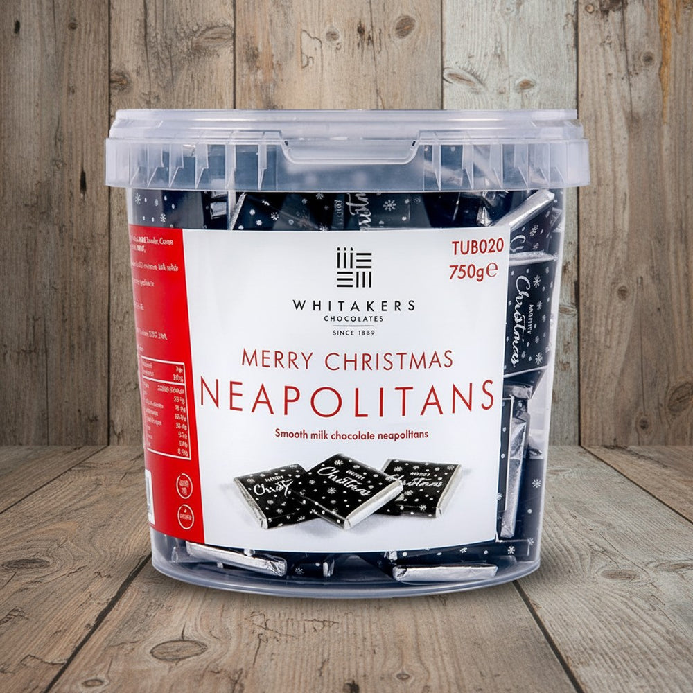 Milk chocolate 'Merry Christmas' Neapolitans (750g)
