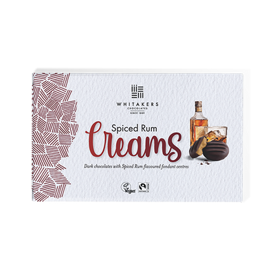 Dark Chocolate Spiced Rum Fondant Creams (150g)