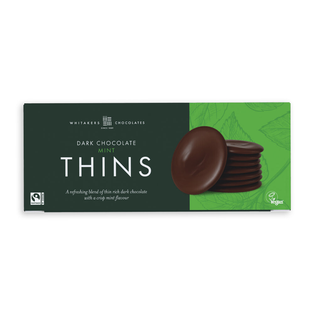 150g gift box of dark chocolate mint thins