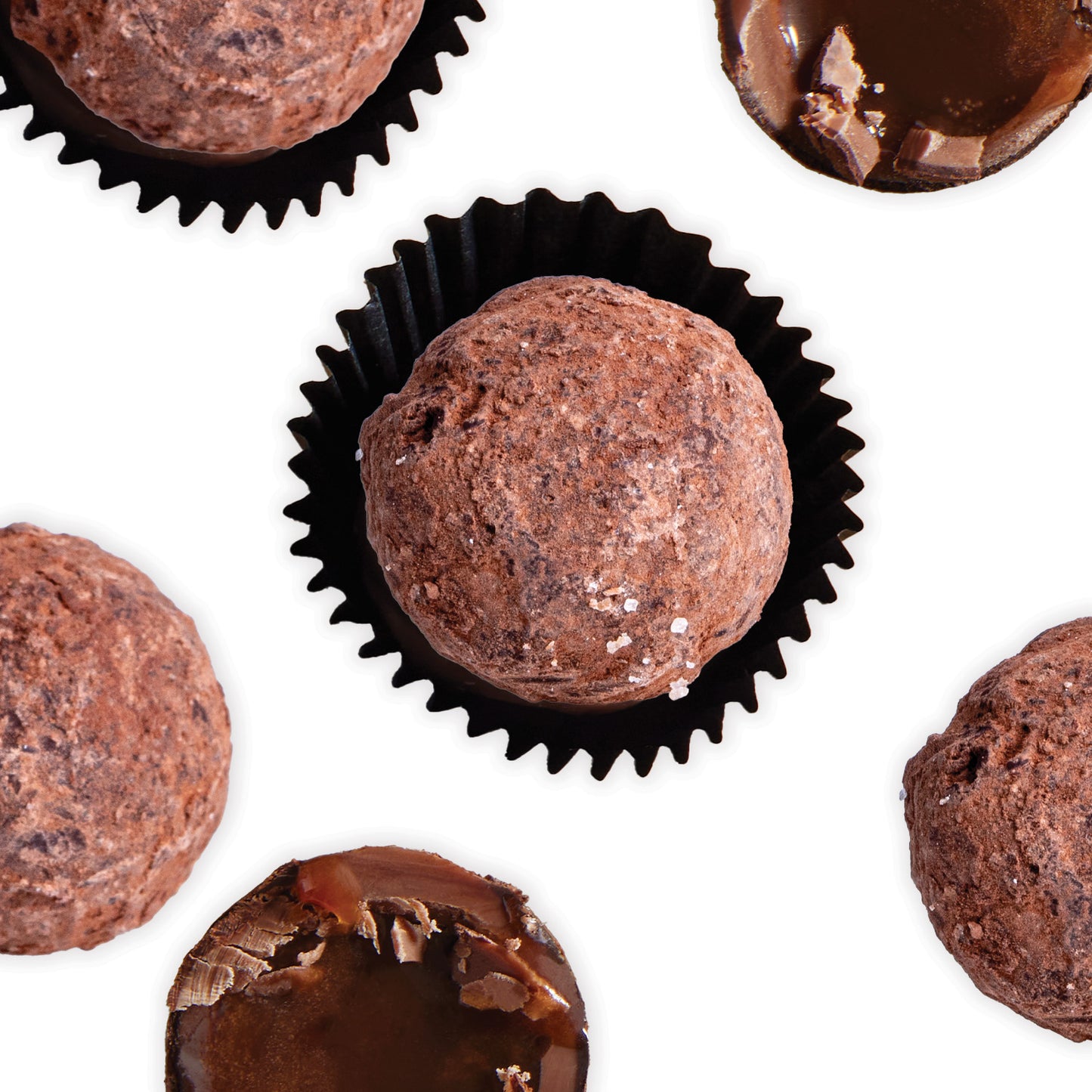 Milk chocolate Salted Caramel Truffles with a gooey centre, packed in a convenient 1kg resealable tub.