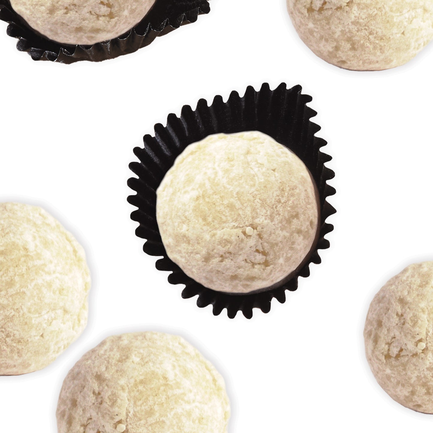 White chocolate champagne Truffle Bulk Tub, a lavish collection where each of the approximately 80 pieces, infused with the sophisticated flavour of Marc de Champagne