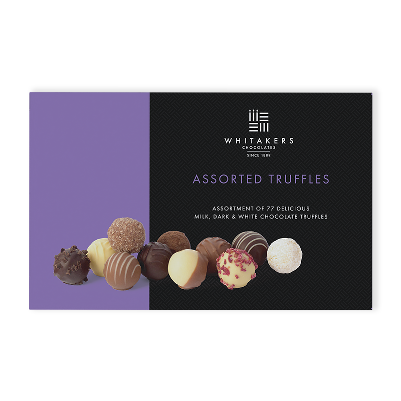 Luxury assorted milk, dark and white chocolate truffles 77 piece catering box