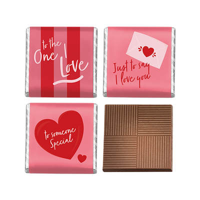 Milk chocolate 'To The One I Love' Neapolitans (750g)