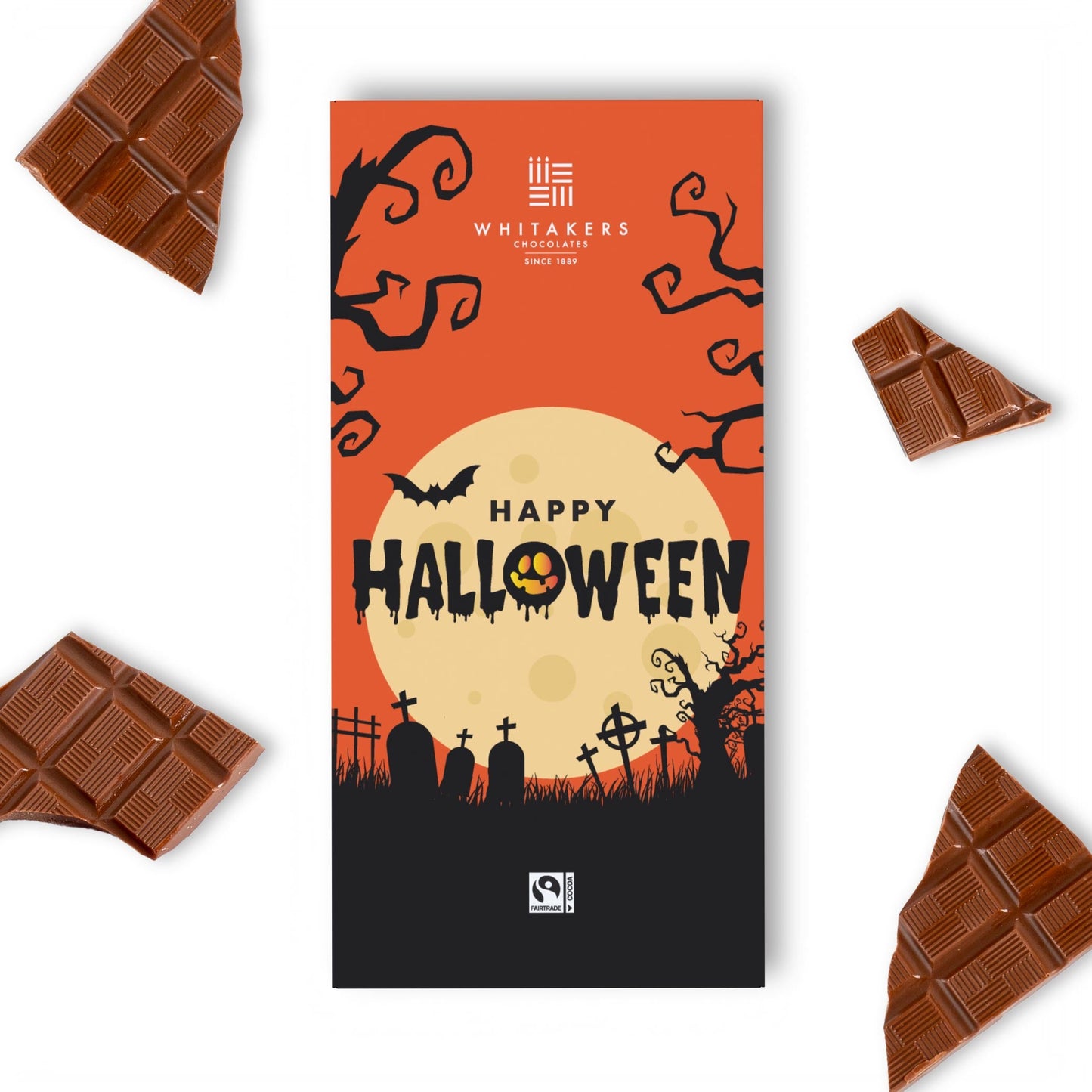 90g milk chocolate halloween themed bar