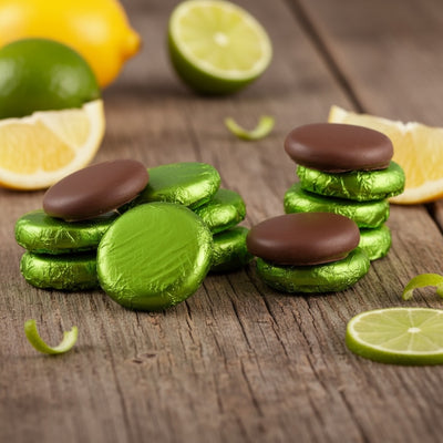 Dark Chocolate Foiled Lemon & Lime Fondant Creams Tub (1kg)