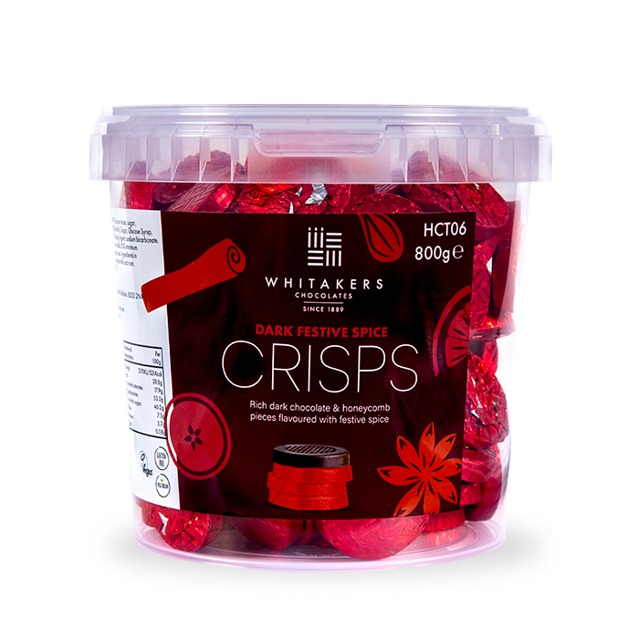 Dark Chocolate Festive Spice Honeycomb Crisps Tub (800g)