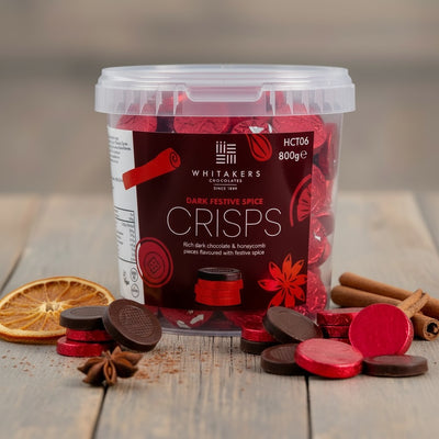 Dark Chocolate Festive Spice Honeycomb Crisps Tub (800g)