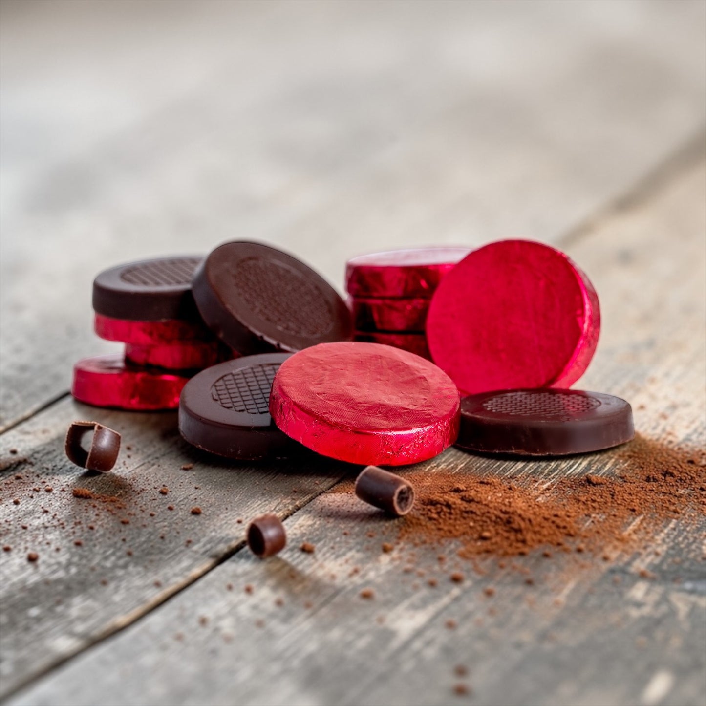 Dark Chocolate Foiled Discs (800g)