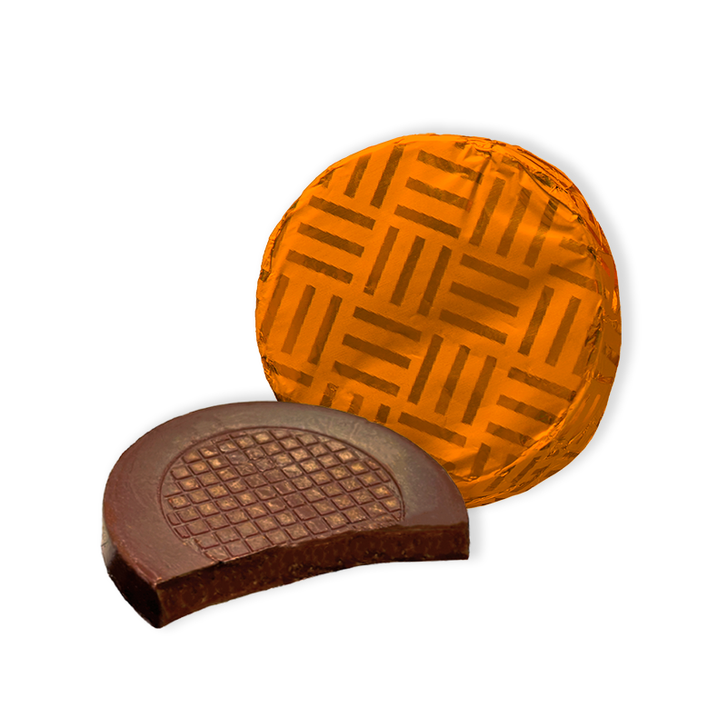 Dark Chocolate Foiled Orange Crisps (2kg)