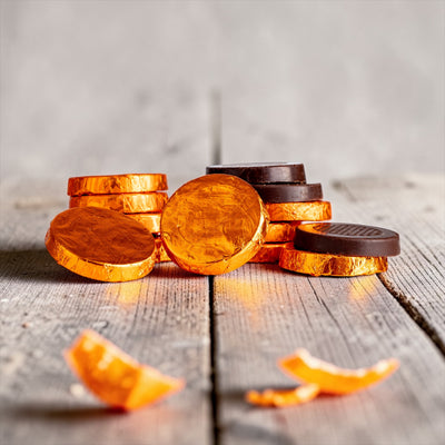Dark Chocolate Foiled Orange Crisps (2kg)